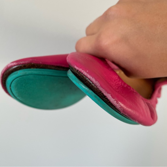Tieks by Gavrieli Women's Fuchsia Leather Ballet Flats Size 8 - Picture 10 of 13